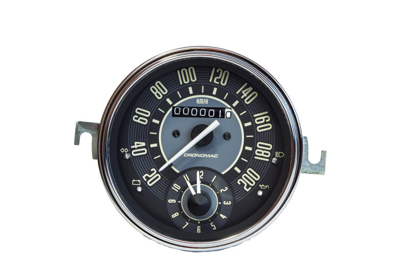 Velocímetro 110mm Mecânico 200kmh VW - Bege - Com Relogio de Horas - Image 2