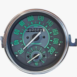 Velocímetro 110mm Mecânico 200kmh VW - Verde - Com Contagiros