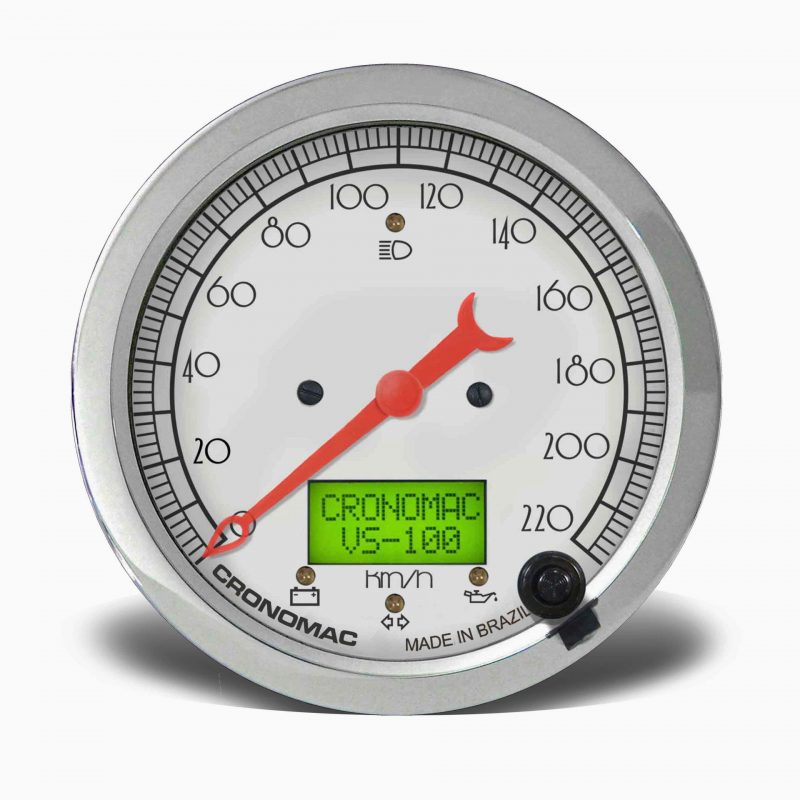 Velocímetro 100mm Eletrônico 220kmh Display Digital HOT Silver com Sinaleira