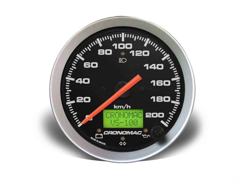 Velocímetro 100mm Eletrônico 200kmh Display Digital Sport com Sinaleira