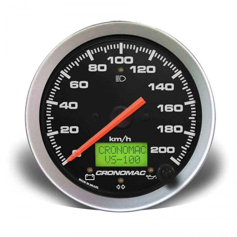 Velocímetro 100mm Eletrônico 200kmh Display Digital Sport com Sinaleira