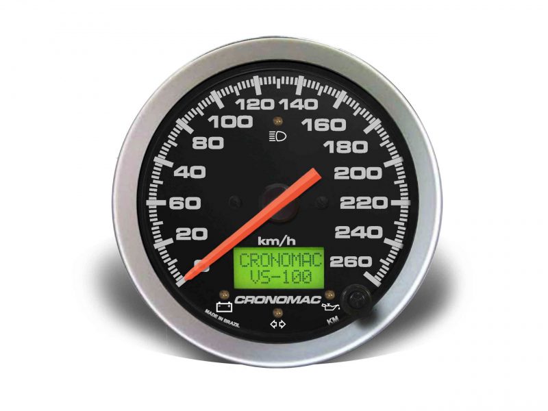Velocímetro 100mm Eletrônico 260kmh Display Digital Sport com Sinaleira
