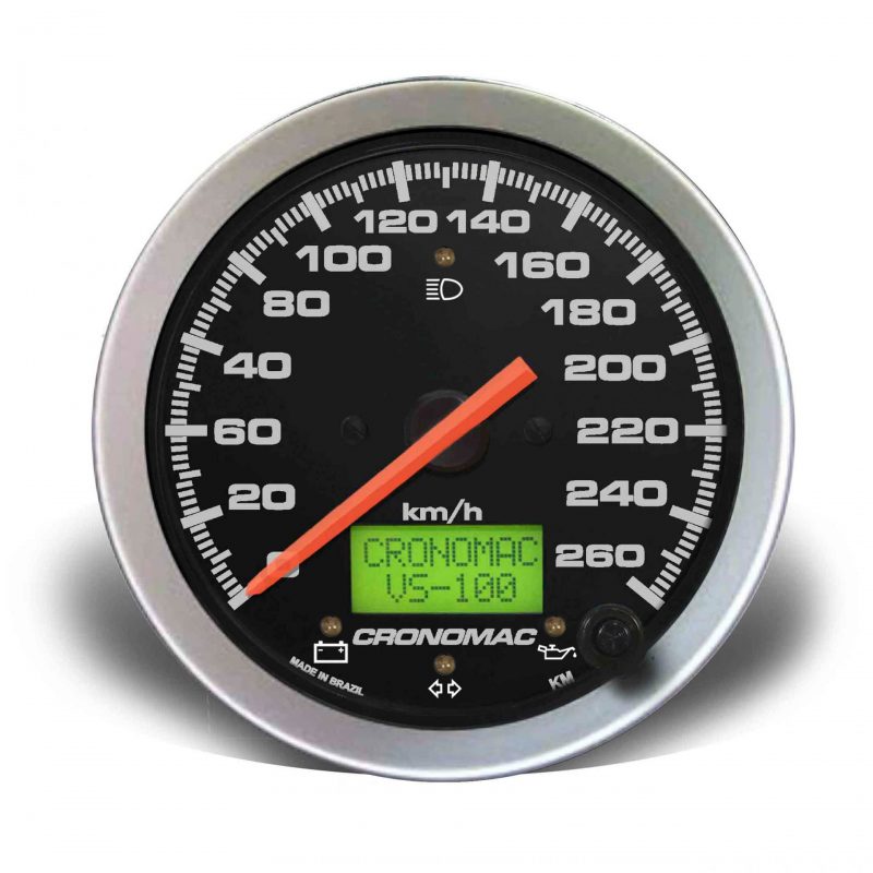 Velocímetro 100mm Eletrônico 260kmh Display Digital Sport com Sinaleira