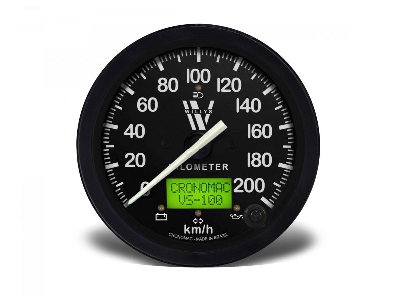 Velocímetro Eletrônico Display Digital Conjugado - WILLYS com Sinaleira