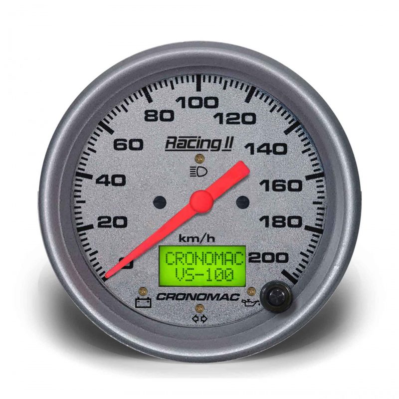 Velocímetro 100mm Eletrônico  200kmh Display Digital RACING II com Sinaleira