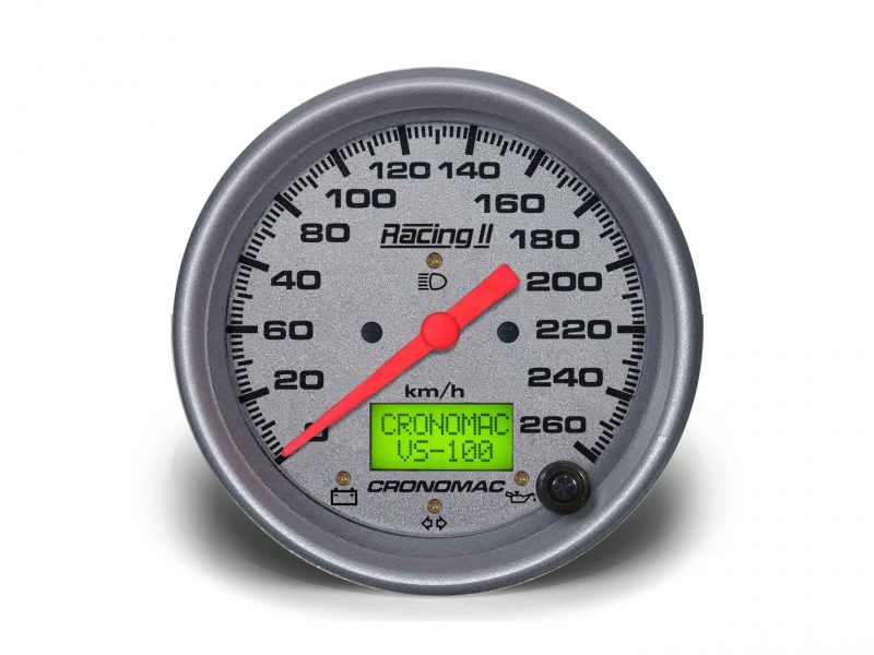 Velocímetro 100mm Eletrônico  260kmh Display Digital RACING II com Sinaleira