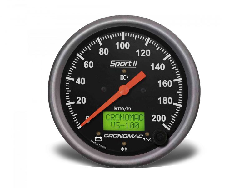 Velocímetro 100mm Eletrônico 200kmh Display Digital Sport II com Sinaleira