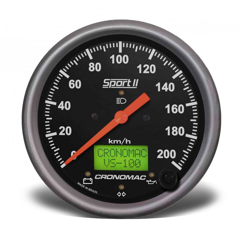 Velocímetro 100mm Eletrônico 200kmh Display Digital Sport II com Sinaleira
