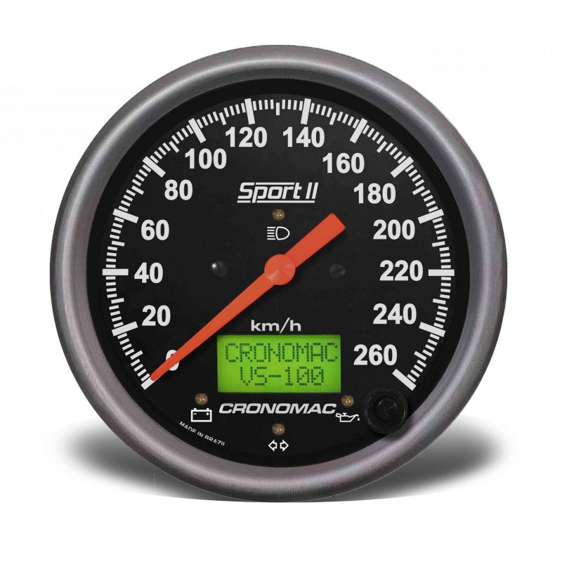 Velocímetro 100mm Eletrônico 260kmh Display Digital Sport II com Sinaleira