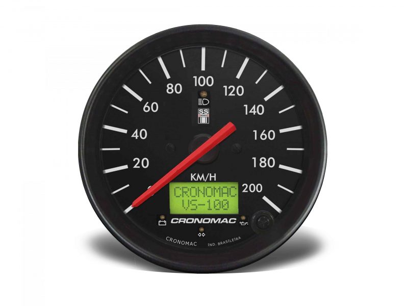 Velocímetro 100mm Elétrico 200km/h Display Digital SS com Sinaleira