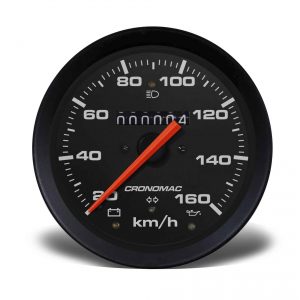 Velocímetro 100mm Mecânico 160kmh  Street - Preto W 0.5 - 1 Hodômetro com Sinaleira