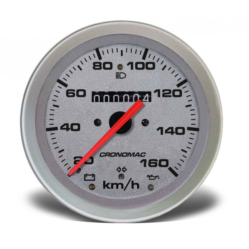 Velocímetro 100mm Mecânico 160kmh Racing W 0.5 - 1 Hodômetro com Sinaleira