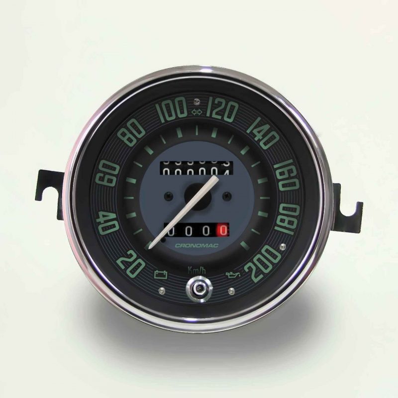 Velocímetro 110mm Mecânico 200kmh VW-VERDE-2 hodômetros com sinaleira
