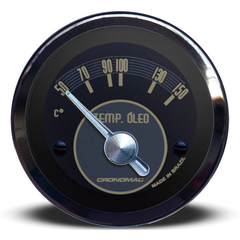 Termômetro Elétrico 52mm Óleo OLD TIMER VW - Bege