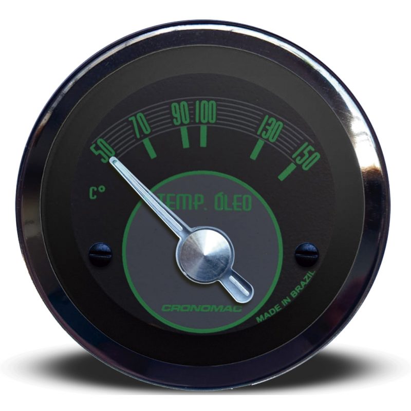 Termômetro Elétrico 52mm Óleo OLD TIMER VW - Verde