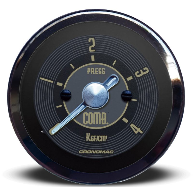 Manômetro Pressão Combustível 52mm Mecânico 4kg OLD TIMER VW Bege