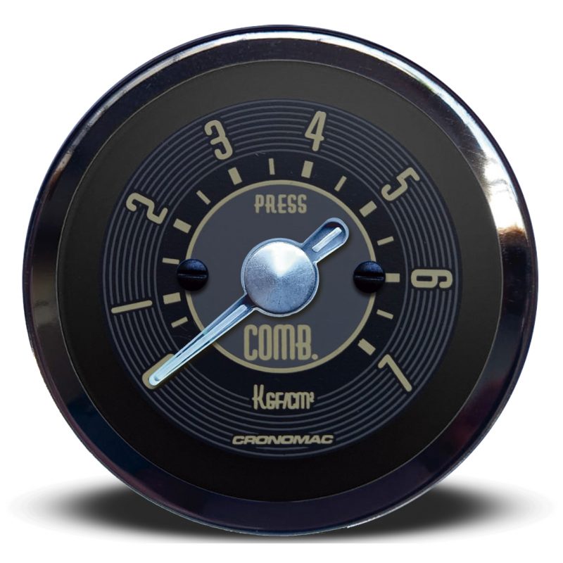 Manômetro Pressão Combustível 52mm Mecânico 7kg OLD TIMER VW - Bege