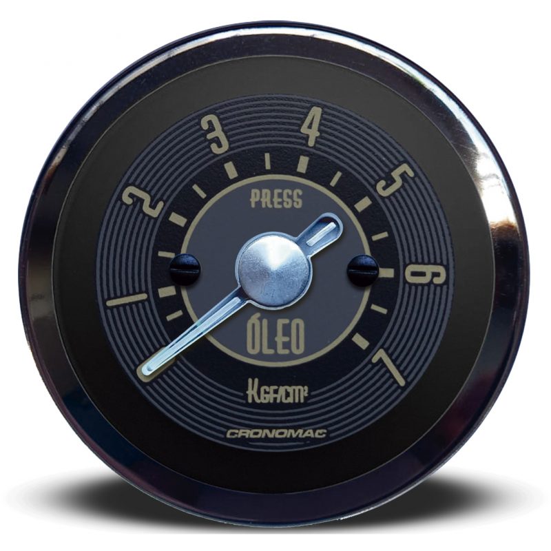 Manômetro Óleo 52mm Mecânico 7kg OLD TIMER VW - Bege
