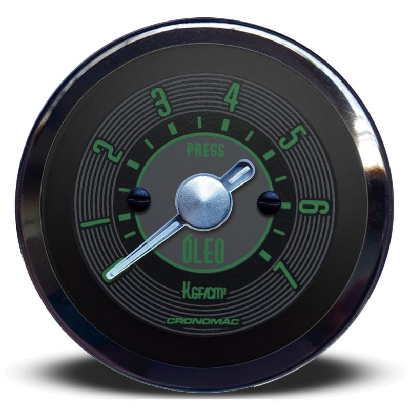 Manômetro Óleo 52mm Mecânico 7kg OLD TIMER VW - Verde