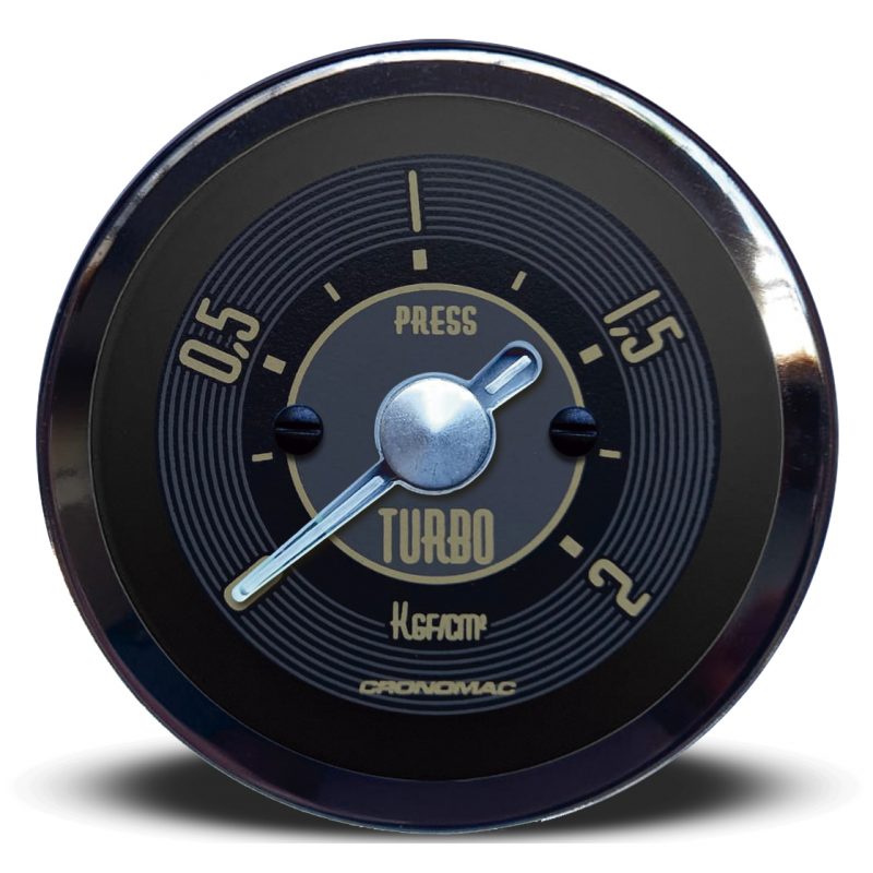 Manômetro Pressão Turbo 52mm Mecânico 2kg OLD TIMER VW - Bege