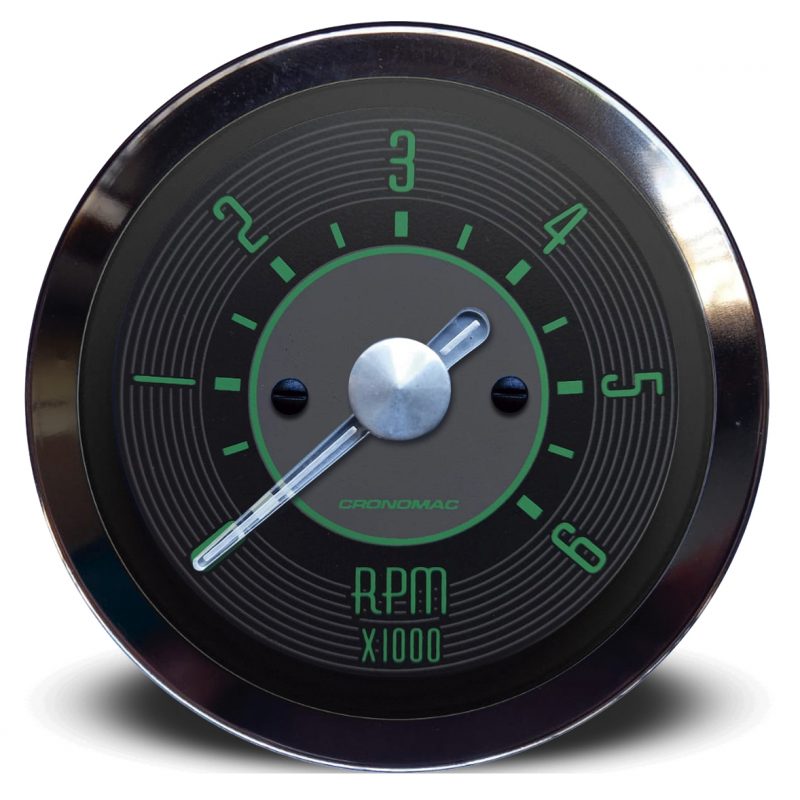 Contagiros 100mm 6.000 RPM Verde OLD TIMER VW Verde
