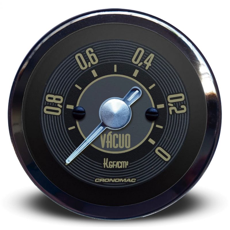 Manômetro Pressão Turbo 52mm Mecânico 4kg OLD TIMER VW - Bege