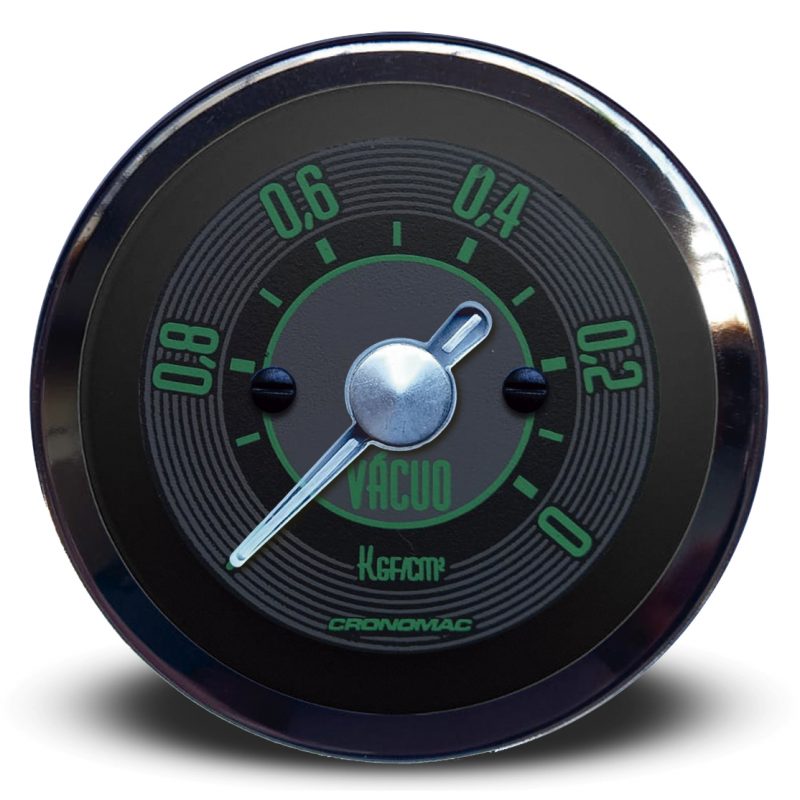 Manômetro Vácuo 52mm Mecânico OLD TIMER VW - Verde