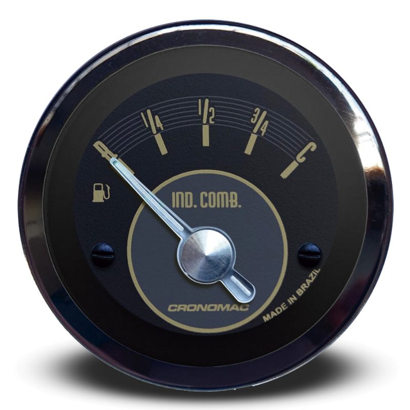 Indicador de Nível de Combustível 52mm Elétrico VW OLD TIMER - Bege